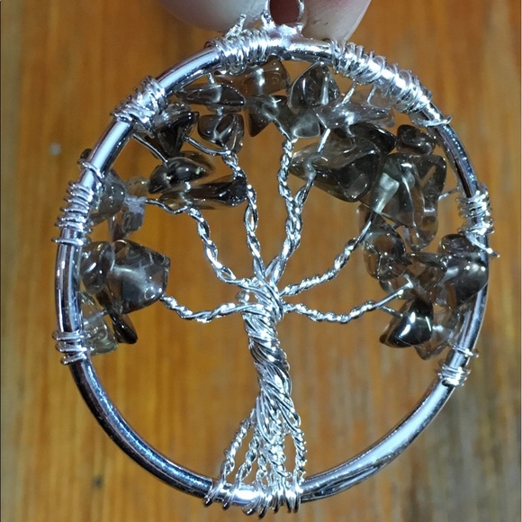 Smoky Quartz Tree of Life Pendant - Picture 7 of 8